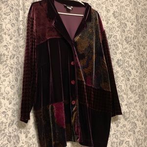 Vintage Velour Button Sweater